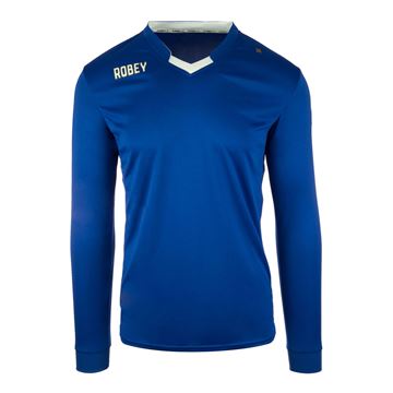 Afbeeldingen van Robey Hattrick Voetbalshirt - Blauw (Lange Mouwen)