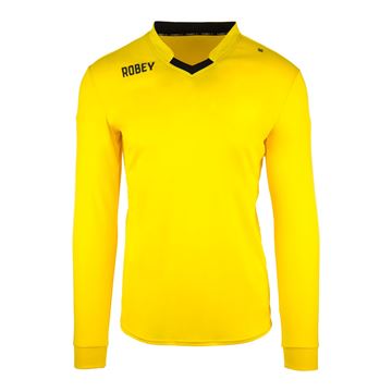 Afbeeldingen van Robey Hattrick Voetbalshirt - Geel (Lange Mouwen)