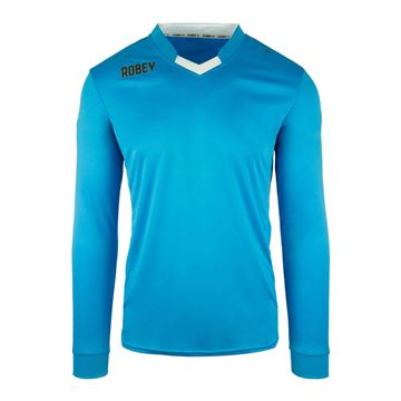 Afbeeldingen van Robey Hattrick Voetbalshirt - Licht Blauw (Lange Mouwen)