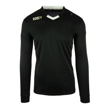 Afbeeldingen van Robey Hattrick Voetbalshirt - Zwart (Lange Mouwen)