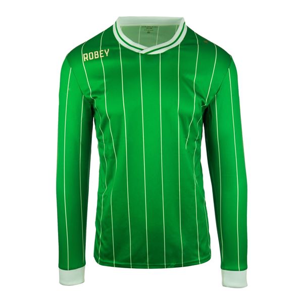 Afbeelding van Robey Pinstripe Voetbalshirt - Groen (Lange Mouwen)