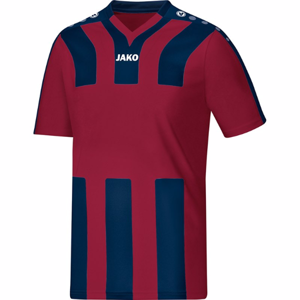 Afbeelding van JAKO Santos Shirt- Bordeaux Rood/Blauw