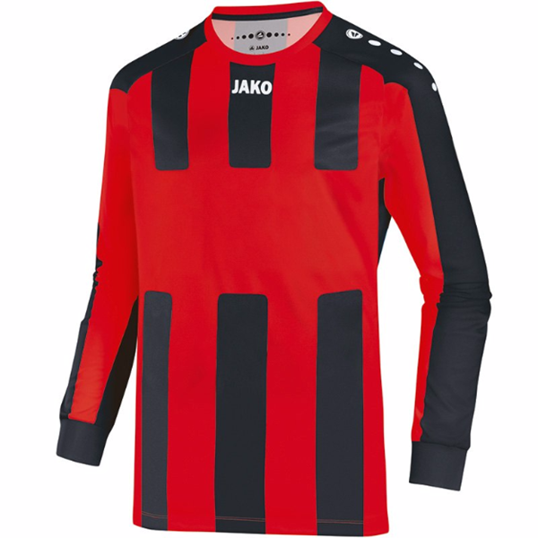 Afbeelding van JAKO Milan Shirt - Rood/Zwart (Lange Mouwen)