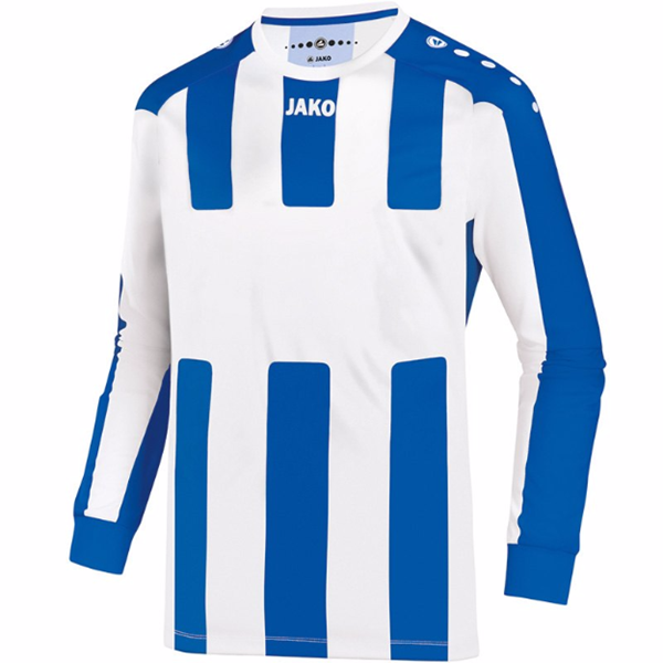 Afbeelding van JAKO Milan Shirt - Blauw/Wit (Lange Mouwen)