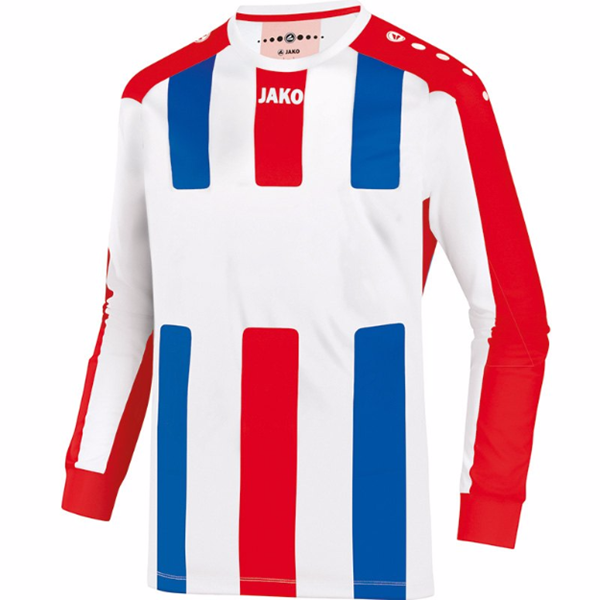 Afbeelding van JAKO Milan Shirt - Rood/Wit/Blauw (Lange Mouwen)