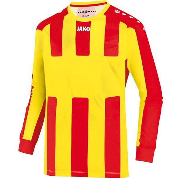 Afbeelding van JAKO Milan Shirt - Rood/Geel (Lange Mouwen) - Kinderen