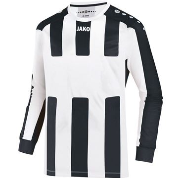 Afbeeldingen van JAKO Milan Shirt - Zwart/Wit (Lange Mouwen) - Kinderen