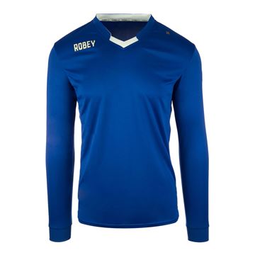 Afbeeldingen van Robey Hattrick Voetbalshirt - Blauw (Lange Mouwen) - Kinderen