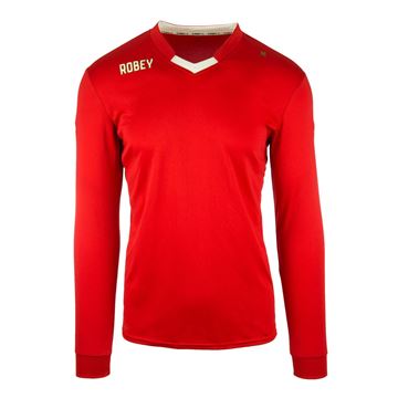 Afbeeldingen van Robey Hattrick Voetbalshirt - Rood (Lange Mouwen) - Kinderen