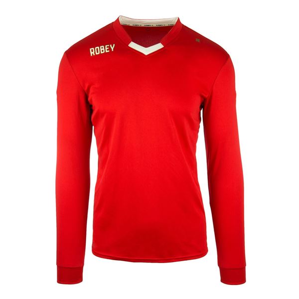 Afbeelding van Robey Hattrick Voetbalshirt - Rood (Lange Mouwen) - Kinderen