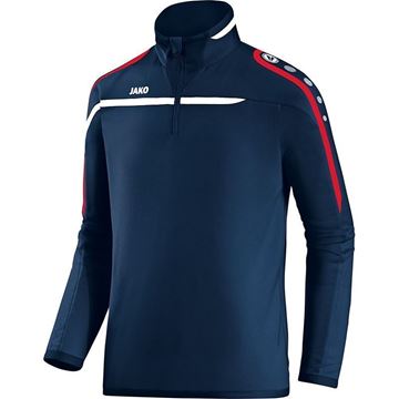 Afbeeldingen van JAKO Performance Zip Training Top - Navy Blauw/Rood - Kinderen