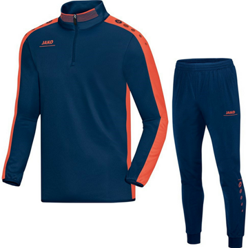 Afbeeldingen van JAKO Striker Trainingspak Zip Top - Nachtblauw - Rood - Kinderen