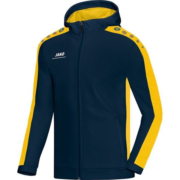Afbeelding van JAKO Striker Hooded Trainingsjack - Navy - Blauw - Geel - Kinderen