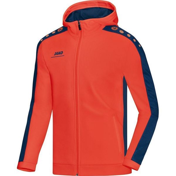 Afbeelding van JAKO Striker Hooded Trainingsjack - Rood - Nachtblauw - Kinderen
