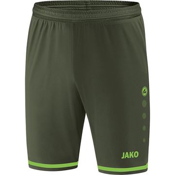 Afbeeldingen van JAKO Striker 2.0 Short - Kaki/Fluogroen