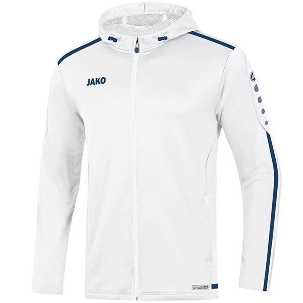 Afbeelding van JAKO Striker 2.0 Hooded Trainingsjack - Wit/ Navy