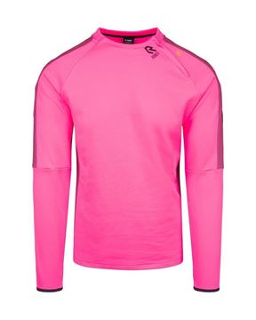 Robey - Performance Cross-Zip Training Sweater - Neon Pink