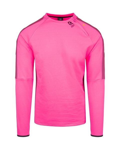 Robey - Performance Cross-Zip Training Sweater - Neon Pink