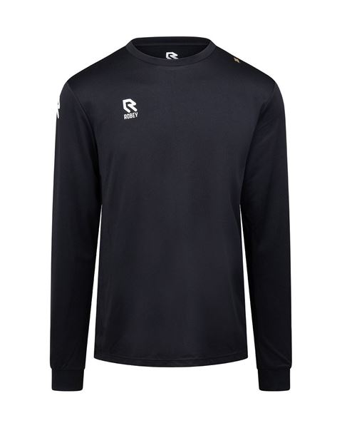 Robey - Crossbar Voetbalshirt - Zwart (Lange Mouwen)