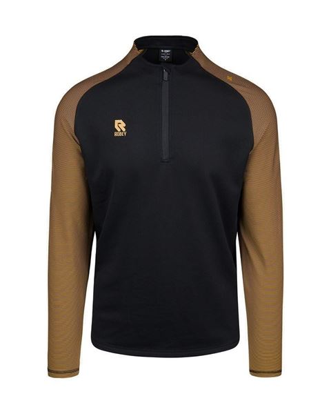 Robey - Performance Half-Zip Training Sweater - Zwart/ Goud