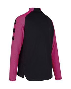Robey - Performance Half-Zip Training Sweater - Zwart/ Roze - Kinderen