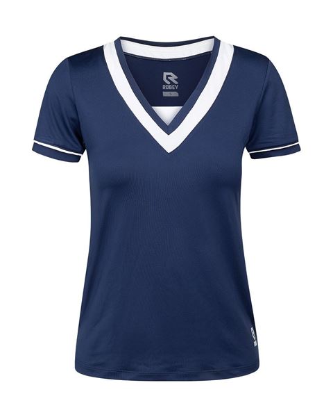 Robey Tennis Match Dames T-Shirt - Navy