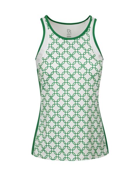 Robey Dames Dropshot Singlet - Wit-Groen