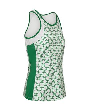 Robey Dames Dropshot Singlet - Wit-Groen
