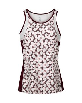 Robey Tennis Dropshop Singlet - Wit Bordeaux