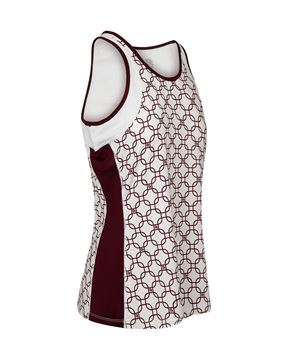Robey Tennis Dropshop Singlet - Wit Bordeaux